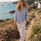 Handmade Duffle Bag - The Indria - Postcards from the Coast - Sable
