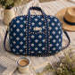 Handmade Duffle Bag - The Indria - Postcards from the Coast -Sailor Bloom