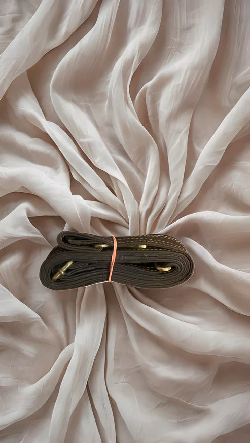 Handmade reclaimed leather cross body bag by Kit & Hop.