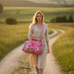 Handmade Patchwork duffle bag  The Indira - Pink