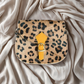Mini handmade leather cross body bag in leopard print – Kit & Hop