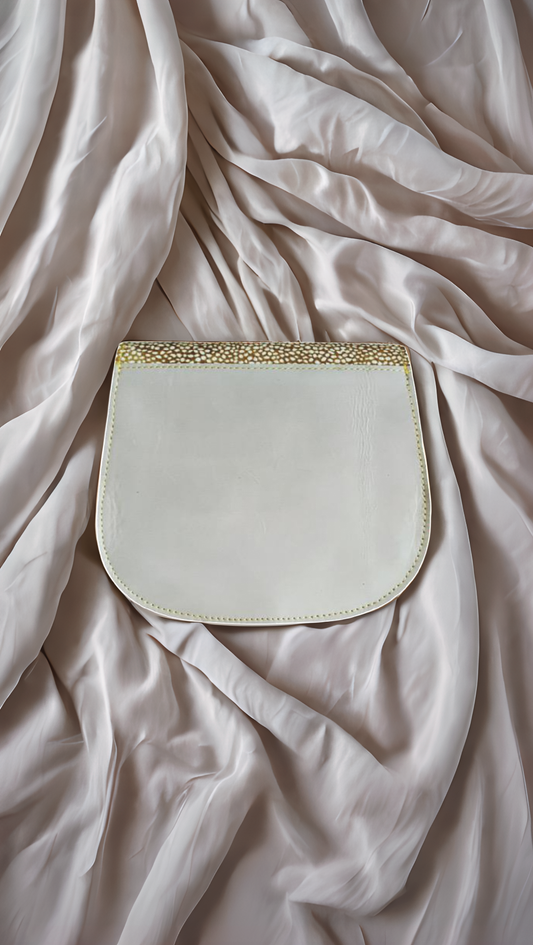 Mini handmade leather cross body bag ingold dots – Kit & Hop