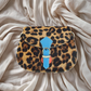 Mini handmade leather cross body bag in leopard print – Kit & Hop