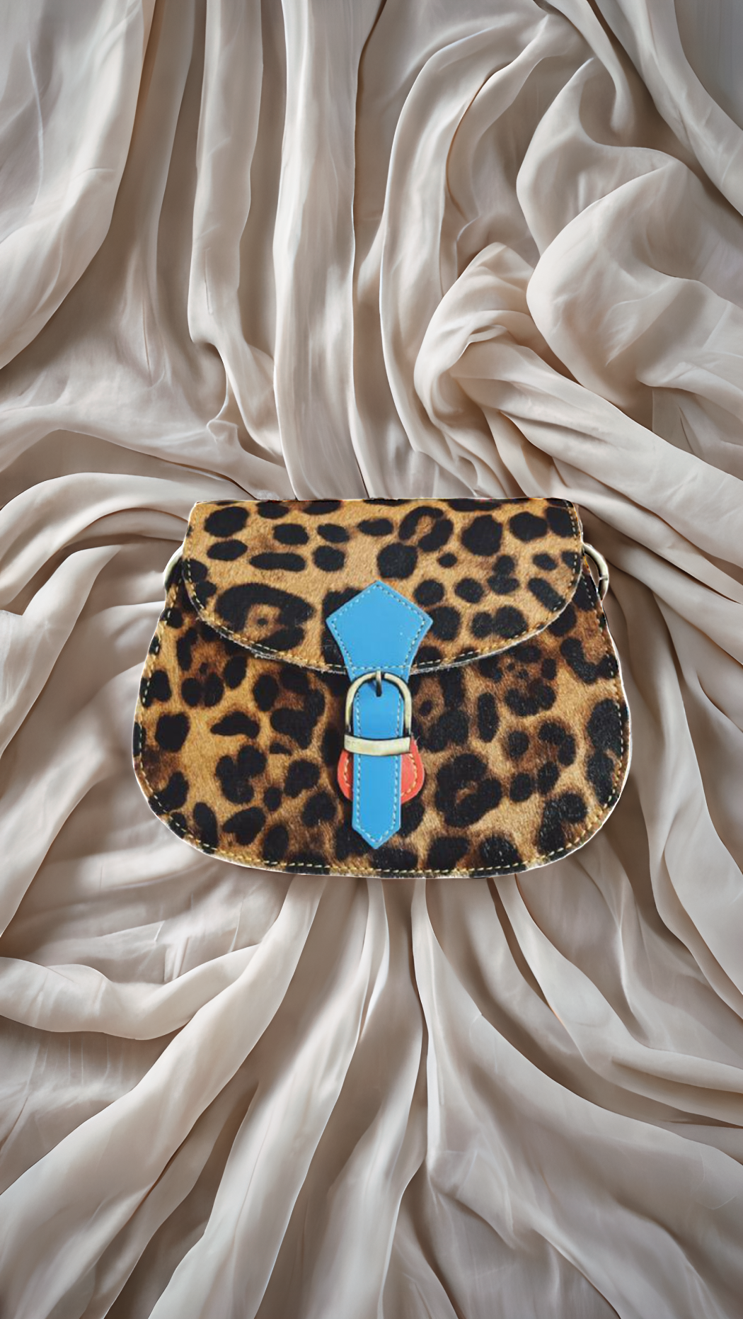 Mini handmade leather cross body bag in leopard print – Kit & Hop