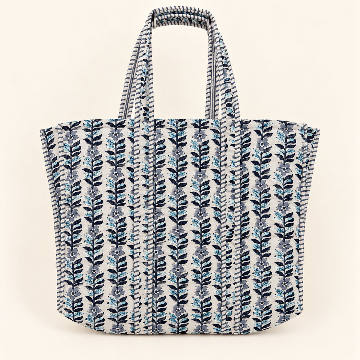 Large Tote In Bluebell Stripe