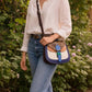 Handmade Leather Crossbody Bag - Romy - Walled Garden - Bluebell Garden