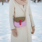 Handmade Leather Crossbody bag - Mira- Wild Rose