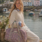 Handmade Duffle Bag - The Indria - Postcards from the Coast -Lavender Quay