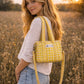Handmade Cotton Mini Tote Bag - Lila - Wild Meadow - Honey