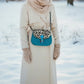 Handmade Leather Crossbody bag - Mira- Azure Spot