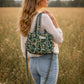 Handmade Cotton Mini Tote Bag - Lila - Wild Meadow - Olive