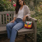 Handmade Leather Crossbody Bag - Romy - Walled Garden - Poppy Garden