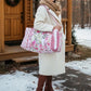 Handmade Patchwork duffle bag  The Indira - Pinks and Whites