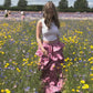 handcrafted tiered maxi skirt in sweatpea