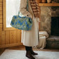 Patchwork Weekend Bag  The Indira - Green and Blue