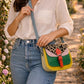 Handmade Leather Crossbody Bag - Romy - Walled Garden - Primose Garden