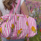Handmade Duffle Bag - The Indria - Postcards from the Coast -Lemon Pier