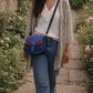 Handmade Leather Crossbody Bag - Romy - Walled Garden - Scarlett Delphium