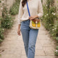Handmade Leather Crossbody Bag - Romy - Walled Garden - Primrose
