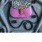 Handmade Leather Crossbody bag - Mira - Pink Heat