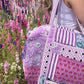 Handmade Duffle Bag - The Indria - Patchwork and Postcards - Violet