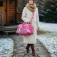 Handmade Patchwork duffle bag  The Indira - Pink