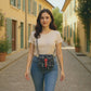 Cross body bag leather - Tula - Cendre