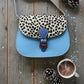 Handmade Leather Crossbody bag - Mira- Azure Spot