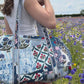 Handmade Patchwork Duffle Bag - The Indria - Skye