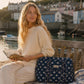 Handmade Duffle Bag - The Indria - Postcards from the Coast -Sailor Bloom