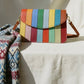 Handmade Leather Crossbody bag - Lola- Technicolour Dream