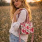 Handmade Cotton Mini Tote Bag - Lila - Wild Meadow -Arlo