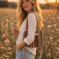 Handmade Cotton Mini Tote Bag - Lila - Wild Meadow -Sable