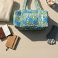 Patchwork Weekend Bag  The Indira - Green and Blue