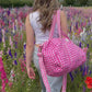 Handmade Duffle Bag - The Indria - Postcards from the Coast - Mabel