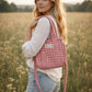Handmade Cotton Mini Tote Bag - Lila - Wild Meadow - Mabel