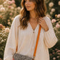 Handmade Leather Crossbody Bag - Romy - Painted Garden - Azelea