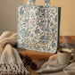 Large Tote Bag - The Willow -Blue Floral