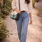 Handmade Leather Crossbody Bag - Romy - Walled Garden - Mint