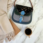 Handmade Leather Crossbody Bag - Romy - Teal Glow