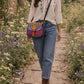 Handmade Leather Crossbody Bag - Romy - Walled Garden - Heritage Bloom