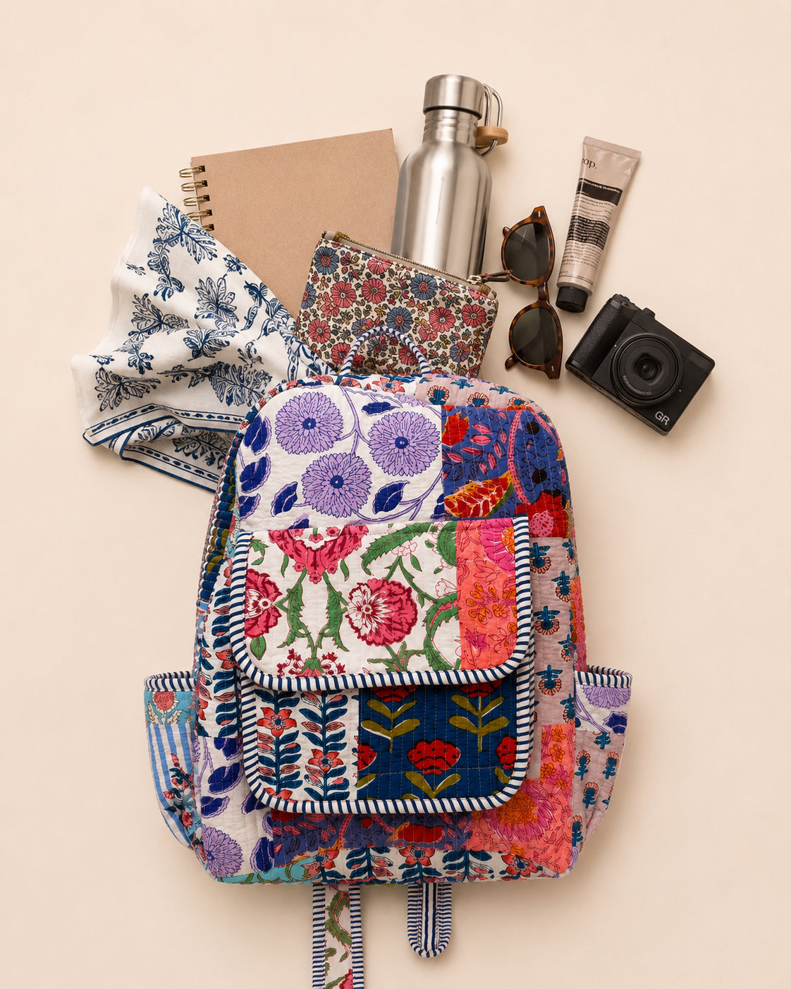 Cotton Backpack - Sienna - Meadow Mist