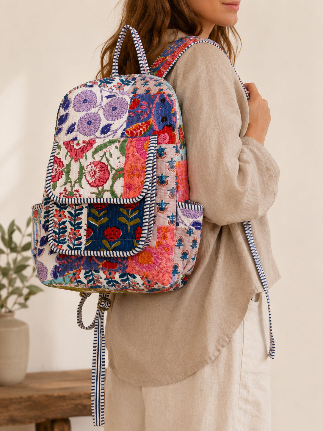 Cotton Backpack - Sienna - Meadow Mist