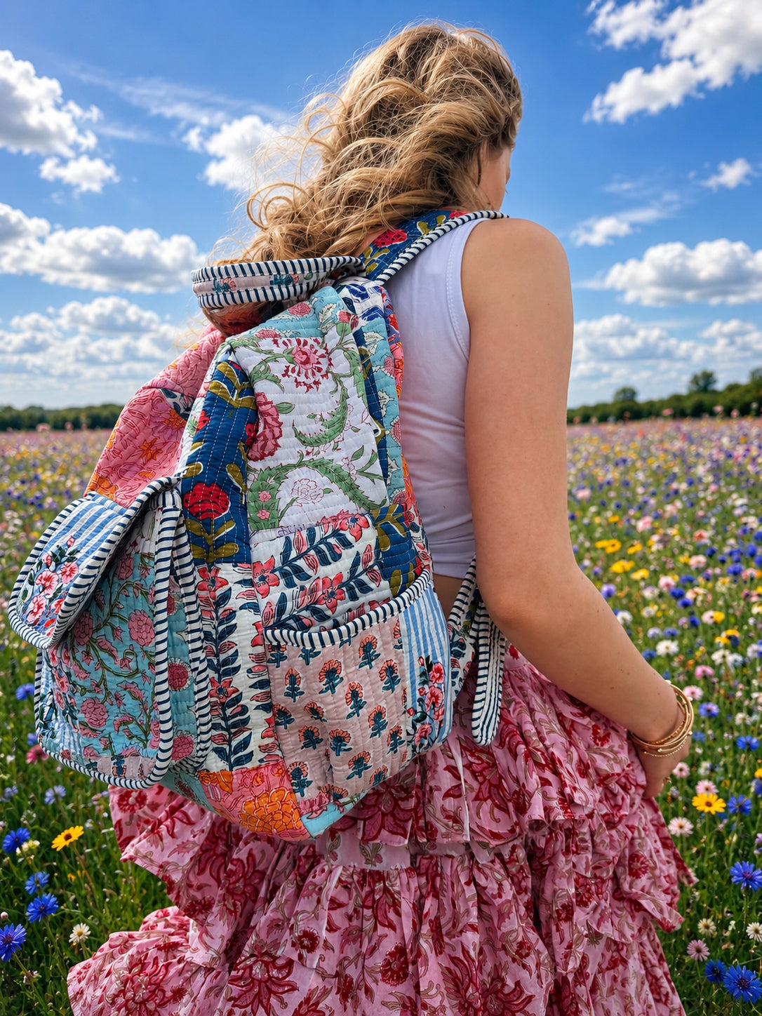 Cotton Backpack - Sienna - Meadow Mist